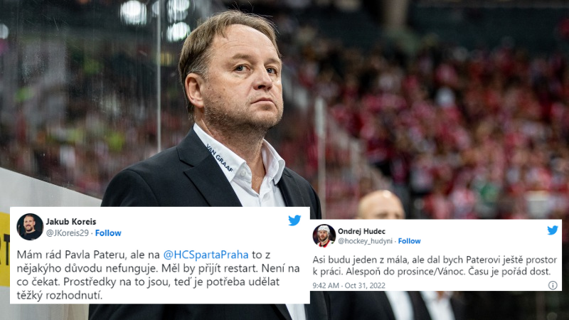 Hokejové tweety: Ustojí trenér Patera mizerný vstup do sezony?
