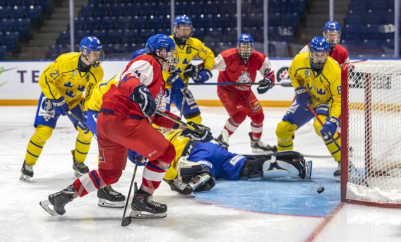 Jeden ze svých tří gólů na World Hockey Challenge vstřelil Martin Ryšavý ve čtvrtfinále Švédům. Češi po výhře 5:1 postoupili do semifinále.