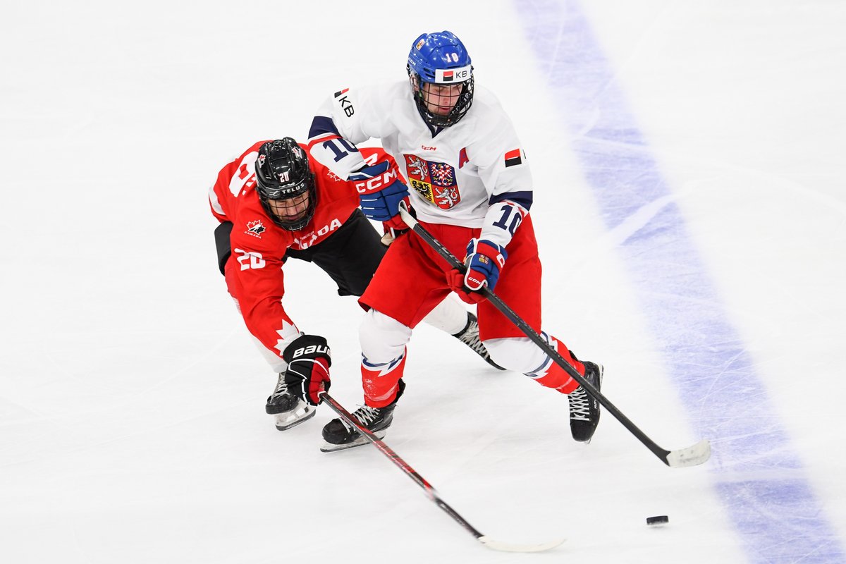 Momentka z finále Hlinka Gretzky Cupu 2024 v Edmontonu